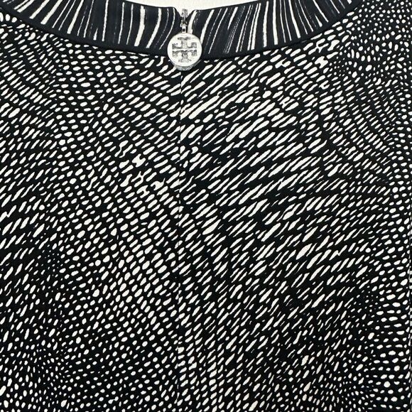 Tory Burch Silk B&W Patterned Midi Dress M - Picture 6 of 10